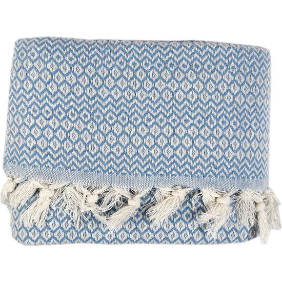 Eenpersoonsbed, sprei, lichtblauw, blauw, katoen, bankdeken, knuffelige tv-deken, bankdeken, bankdeken, omkeerbaar deken, sprei, bankdeken, zomerdeken, 150 x 200 cm