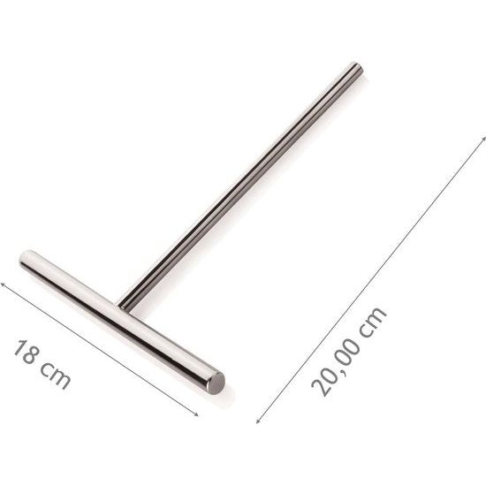Deegverdeler, crêpemaker, deeg, crêpe verdeler, crêpemaker voor crêpedeeg of palatham met lange handgreep, 20 cm, in roestvrij staal, crêpe spreder voor pannenkoeken en eierkoeken