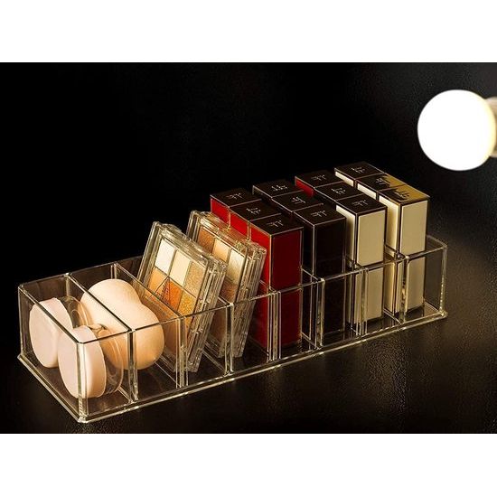 2 stuks verwijderbare cosmetische organizer 8 compartimenten make-up organizer acryl opbergdozen, sieraden display dozen transparante lades voor dressoir ijdelheid badkamer keuken