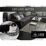 Cats Koelmat, voor katten en zeer kleine honden, 2-in-1, bijzonder stijlvol koelkussen + decoratiestuk, zelfkoelend, niet-giftig koudgelpad, voor binnen en buiten