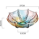 Glazen schaal kristallen fruitschaal slakom pastamachine snack dessert plaat bruiloft snoep kom clear serving bowl decoratieve kom thuis / kantoor multifunctionele lade kristal milieuvriendelijk glas