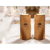 Hoogwaardige rustieke kaarsenhouder van exclusief olijfhout set van 3 - kerstdecoratie - Valentijnsdag kandelaar hout - theelichthouder - woondecoratie