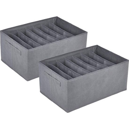 Laden Garderobe Organizer Systeem 7 Vakken 2 Stuks Fleece Garderobe Opbergruimte Opvouwbare Kleding Organizer voor Hoodie, Pullover