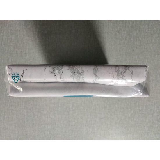 Beddengoed 135 x 200 cm, 4-delig dekbedovertrek - beddengoedset 135 x 200 cm microvezel met 2 kussenslopen 80 x 80 cm, Öko-Tex beddengoedset marmer wit patroon met ritssluiting