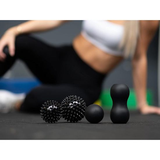Premium massagebal set - fascia-bal/duo-bal/egelbal groot/egelbal small voor zelfmassage en triggerpoint therapie/fysiotherapie (7e variant: set van 4)