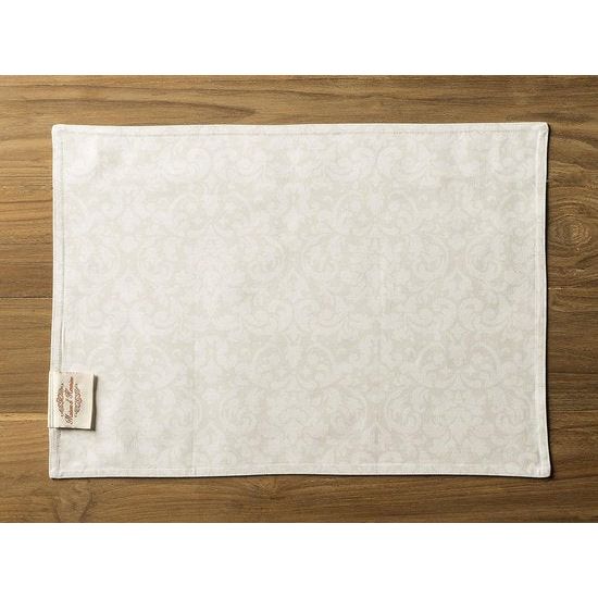 Campagne Set van 100% katoen, met 4 placemats voor de eettafel, keuken, bruiloft, dagelijks gebruik, diners, lente/zomer (33 cm x 48 cm)