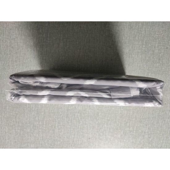 Beddengoed, 135 x 200 cm, 4-delig dekbedovertrek - beddengoedsets 135 x 200 cm, microvezel, met 2 kussenslopen van 80 x 80 cm, Öko-Tex beddengoedset, rasterpatroon, met ritssluiting, grijs