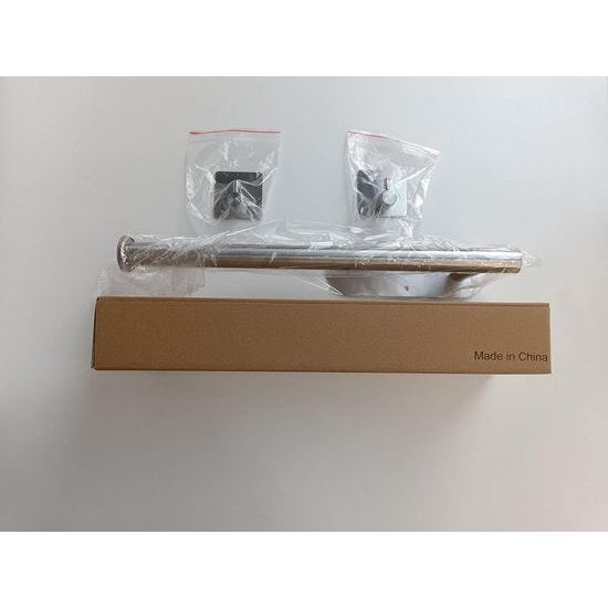 keukenrolhouder zonder boren met 2 zelfklevende haken, RVS houder voor Zewa keukenrol, keukenrolhouder voor wand en onder keukenkasten (zilver)