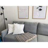 Set van 2 kussens, gemaakt van microvezel, in verschillende maten, geschikt om te wassen op hoge temperatuur, 50 x 50 cm.