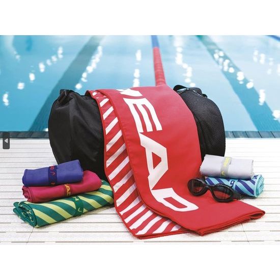 Active Stripes Microvezel handdoek met elastiek, microvezel handdoekenset, wollig en licht, sneldrogend, fitnesshanddoek, absorberende badhanddoek, ruimtebesparende reishanddoeken