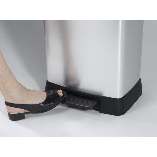 Afvalemmer, kunststof, zilver metallic.