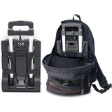 Steekwagen opvouwbaar, aluminium trolley, mini transportwagen bagagewagen, opvouwbare boodschappentrolley, inklapbaar, 2 wielen, uitbreidbaar, groot chassis, opvouwbaar in rugzak