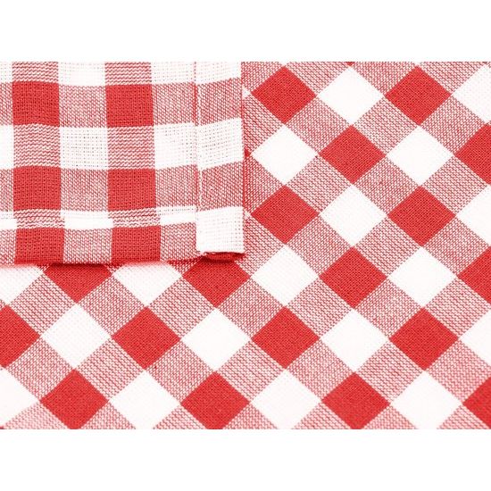 Set van 6 servetten Landhaus, 45 x 45 cm, rood wit geruit Vertaling: Set van 6 servetten Landhaus, 45 x 45 cm, rood-wit geruit