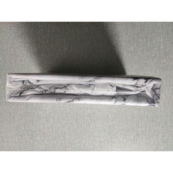 Beddengoed 135 x 200 cm, 4-delig dekbedovertrek - beddengoedset 135 x 200 cm microvezel met 2 kussenslopen 80 x 80 cm, Öko-Tex beddengoedset marmer wit patroon met ritssluiting