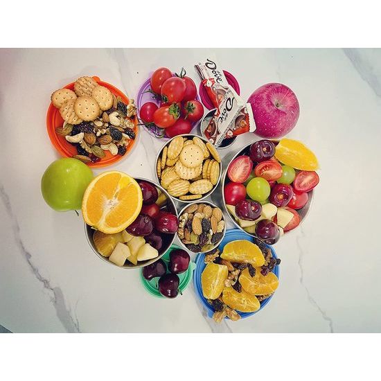 Roestvrijstalen voedselcontainers met deksels, set van 3 kleine kruiderijcontainers, lunchbox voor kinderen Herbruikbare snackcontainers, nestbare metalen voedselopslag voor sauzen