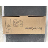 Magnetische flesopener met opvangbak, wandmontage, koolstofstaal, bierflesopener voor keuken, koelkast, biergeschenken voor mannen (zwart)