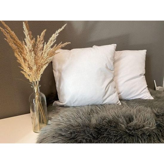 Set van 2 kussens, gemaakt van microvezel, in verschillende maten, geschikt om te wassen op hoge temperatuur, 40 x 40 cm.