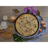 Emaille pizzablek/uientaartplaat Ø 30 cm, rond, anti-aanbaklaag, zwart