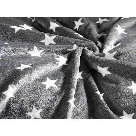 Warm Winter Püsch Star omkeerbaar beddengoed Nicky-Teddy 'Cashmere Touch' Coral Fleece in vele kleuren en maten, kleur: grijs, maat: 155 x 220 cm.