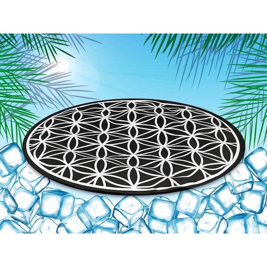 Cats Koelmat, voor katten en zeer kleine honden, 2-in-1, bijzonder stijlvol koelkussen + decoratiestuk, zelfkoelend, niet-giftig koudgelpad, voor binnen en buiten