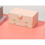 Sieradenkistje met opbergvak, afsluitbare ordners voor ringen, armbanden, oorbellen,