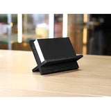 Kaarthouder voor bureau - Zwarte houten kleine kaarthouder, professionele bureau-visitekaartjesstandaard, houten naamkaarthouder, kantoor, opslag van visitekaartjeshouders