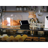 Kaarthouder voor bureau - Zwarte houten kleine kaarthouder, professionele bureau-visitekaartjesstandaard, houten naamkaarthouder, kantoor, opslag van visitekaartjeshouders