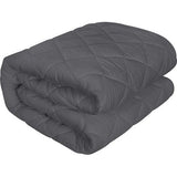 Gewatteerde matrasoplegger 135 x 190 cm, zachte microvezel matrastopper, hoogte tot 38 cm met spanrand, matrasbeschermers onderbed ook voor boxspringbedden (grijs)