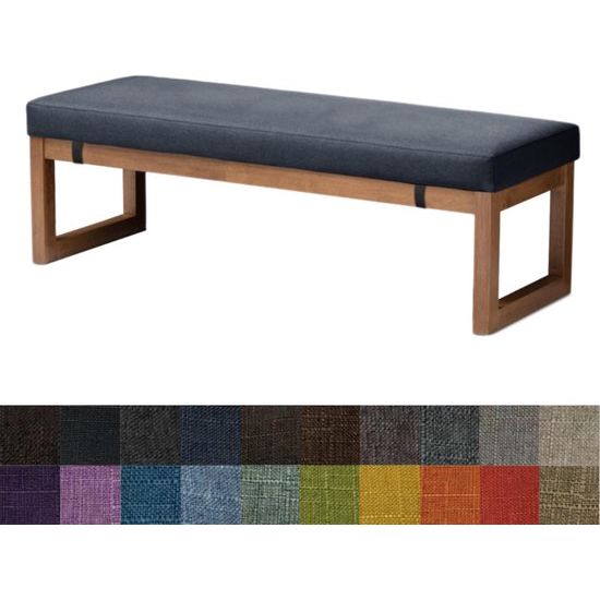 Bankkussen, comfortabel, wasbaar, antislip zitkussen voor tuinbank, schommel, terras, eettafel, bank, binnen, vele kleuren en maten, 80 x 30 x 5 cm, donkergrijsblauw