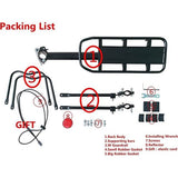 50 kg capaciteit verstelbare fietsbagagedrager - Supersterke upgrade fietsbagagedrager