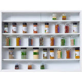 collector showcase hanging showcase wall shelf glass showcase wall showcase hanging shelf showcase MDF white WxHxD: 80 x 60 x 9.50 cm