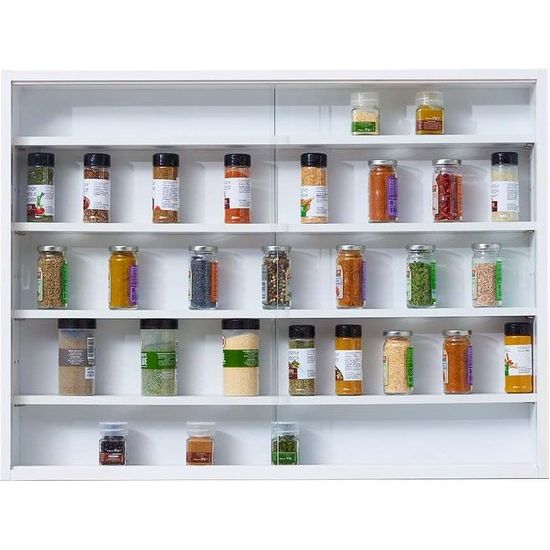 collector showcase hanging showcase wall shelf glass showcase wall showcase hanging shelf showcase MDF white WxHxD: 80 x 60 x 9.50 cm