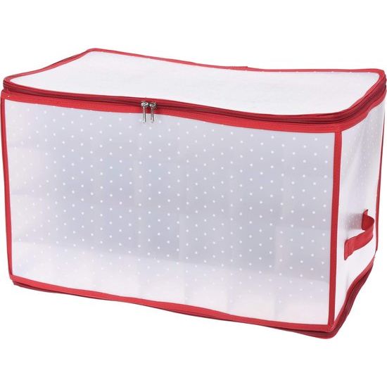 Opbergdoos, sorteerdoos, kersttas voor kerstballen, kerstversiering (52,4 x 30 x 30 cm, voor 112 delen)