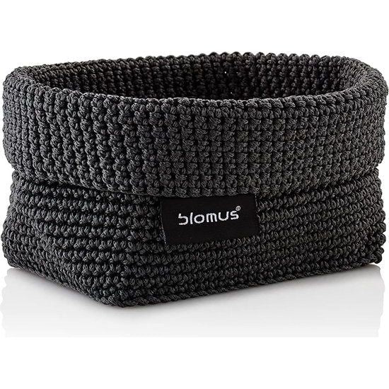 mand M van kunstvezel, antraciet, mand voor opslag, hoogwaardige afwerking, exclusieve look, ideaal voor handdoeken, cosmetica enz. (H / B / D: 9 x 10 x 15 cm, antraciet