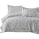 Sprei 240 x 250 cm en 2 kussenslopen 50 x 70 cm, sprei, sprei, jacquard-geweven woondeken, zacht en modern, grijs