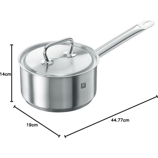 Twin Classic 40915-180-0 Steelpan, 2,2 l, 18 cm, geschikt voor inductie, roestvrij staal, 18 cm