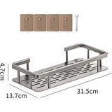 1 stuk, badkamerrek, aluminium douchemand, badkamerorganizer, accessoires, matte afwerking, douchemanden en doucheplanken