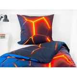 3D-effect beddengoedset, kussensloop 80 x 80 cm, dekbedovertrek 135 x 200 cm, met soepel lopende ritssluiting, 100% katoen-renforcé