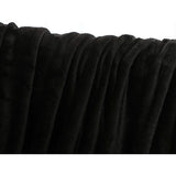 Fleecedeken/knuffeldeken - flanel, extra zacht en warm - kreukbestendig/verkleurt niet, te gebruiken als bedsprei of deken op de bank - 150 x 200 cm - Zwart