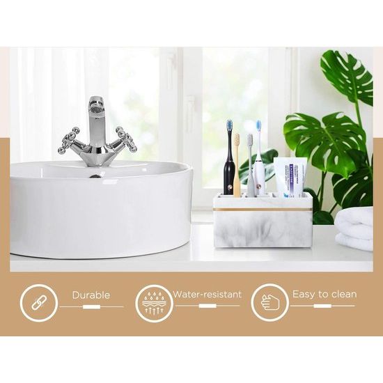 Tandborstelhouder, 5 sleuven elektrische tandenborstelhouder, tandpasta, heren, elektrisch scheerapparaat, houder, scheerstandaard, tandenborstelhouder, accessoires, opbergcontainer voor kam,