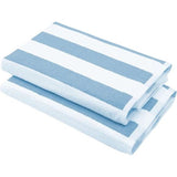 Saunahanddoek set van 2, 70x180 cm, lichtblauw-wit gestreept