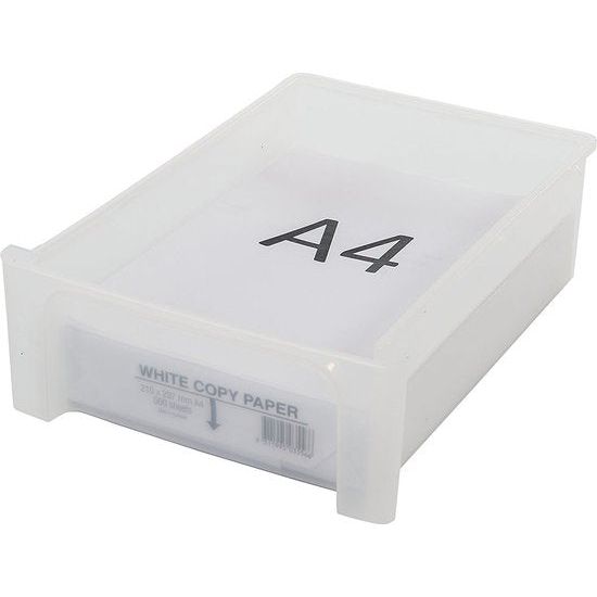Drawer Cabinet, Drawer Cabinet, 3 Drawers (2 x 4L + 1 x 7L), A4 Format, Clear Drawers, Office, Living Room Organiser Chest Black