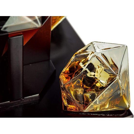 Diamant Whiskey & Wine Carafe Decanter - Geschenken voor mannen - 900 ml - Verjaardagscadeau Gift Set - Inclusief 9 Whiskey Stones & Pourers & 2 Whisky Diamond Glazen - Schnapps Decanter