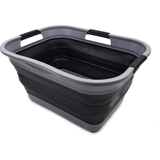 Opvouwbare plastic wasmand 30L Opvouwbare opbergbak Organizer Ruimtebesparende mand Watercapaciteit 24L