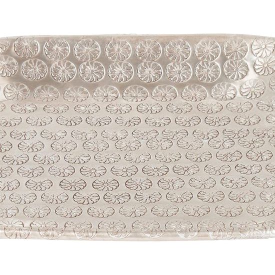 dienblad, rechthoekig, van aluminium, 28 cm groot, Janshir zilver, Scandinavisch design, decoratie