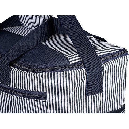 Classic Koeltas/isoleertas, 20 l, groot blauw, 36 x 26 x 22 cm, voor picknick, camping, outdoor, plagen, incoping, auto, sport