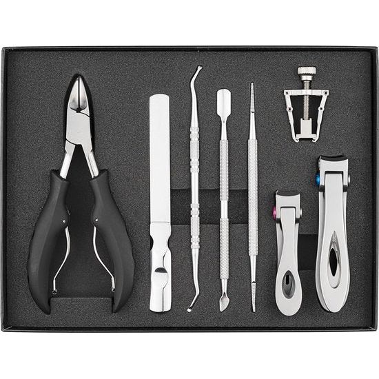 8-delige voetverzorgingsset - professionele voet- en handverzorging - hoogwaardige voetnageltang en nagelknipper - all-in-one pedicure set voetverzorging voor dikke en ingegroeide nagels