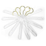 20 stuks acryl hangers transparante acryl kleerhangers met draaibare gouden haak luxe glanzende kleerhangers standaard kleerhangers met antislip inkepingen