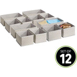 Opbergdoos, bijpassende stoffen doos voor sokken, kleding, leggings enz., grote organizer met lades voor slaap- en kinderkamers, taupe/natuurlijk wit