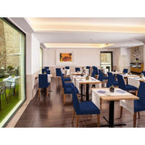 Stoelhoezen voor eetkamerstoelen, eetkamerstoelen, set van 6, stretch, eetkamerstoelhoezen, spandex, afneembaar, wasbaar, voor keuken, hotel, eetkamer (marineblauw)